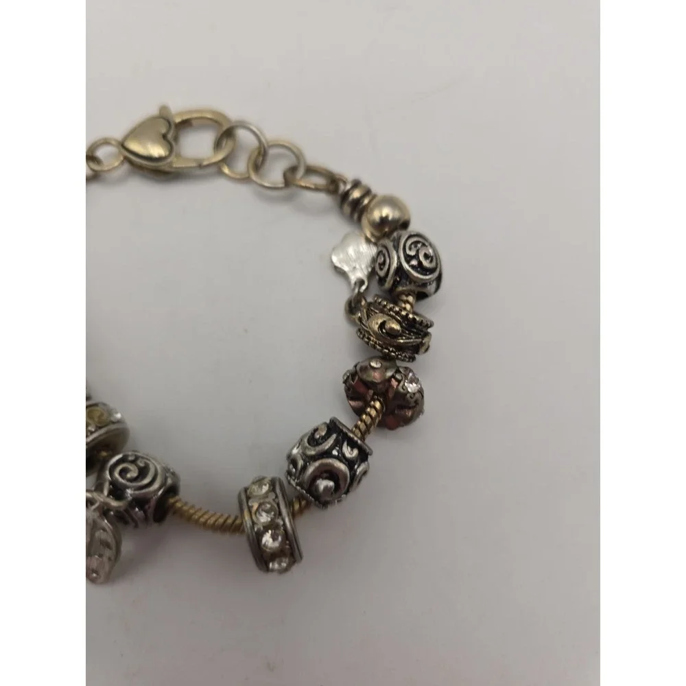 Letter M Monogram Initial Charm Bracelet